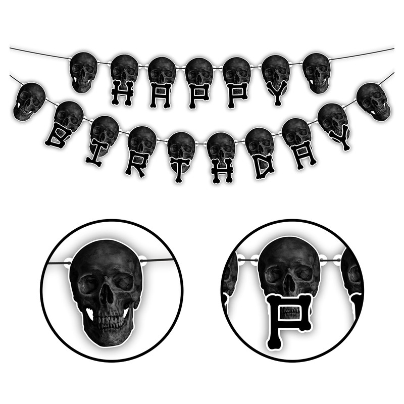 Seyal® Skull Happy Birthday Banner