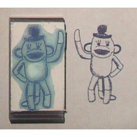 Amazing Arts Sock Monkey Waving rubber stamp by Amazing Arts cute!