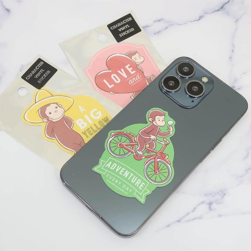 Curious George [Die Cut Sticker] Character Sticker / Heart