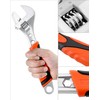 QWORK® 3 in 1 Adjustable Soft Grip Wrench Wrench with