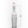 BorinGlass Glass Straight Inlet Adapter with 24/40 Joint and 10