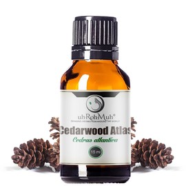 uh*Roh*Muh Pure Cedarwood Atlas Essential Oil (Wild Harvest) - Aromatic Elixir for Hair, Skin, and Culinary Delights - Perfect for Cleaning, Aromatherapy, DIY, Soap & Diffuser - Morocco Origin 15ml