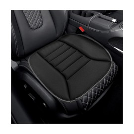 povtii Car Seat Cushion, Non-Slip Bottom Cushion for Car Driver Office or Home Chair, Breathable Pressure Relief Seat Pad with Memory Foam, Car Accessories Fit Most Vehicles (Black)
