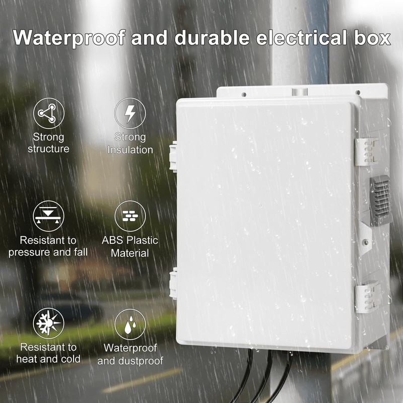 Namunanee Outdoor Electrical Junction Box, ABS Water Resistant Enclosure with