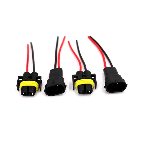 UTSAUTO 2Set H8 H11 880 881 Female & Male Adapter Wiring Harness Sockets Wire 12V for Headlights Fog Lights