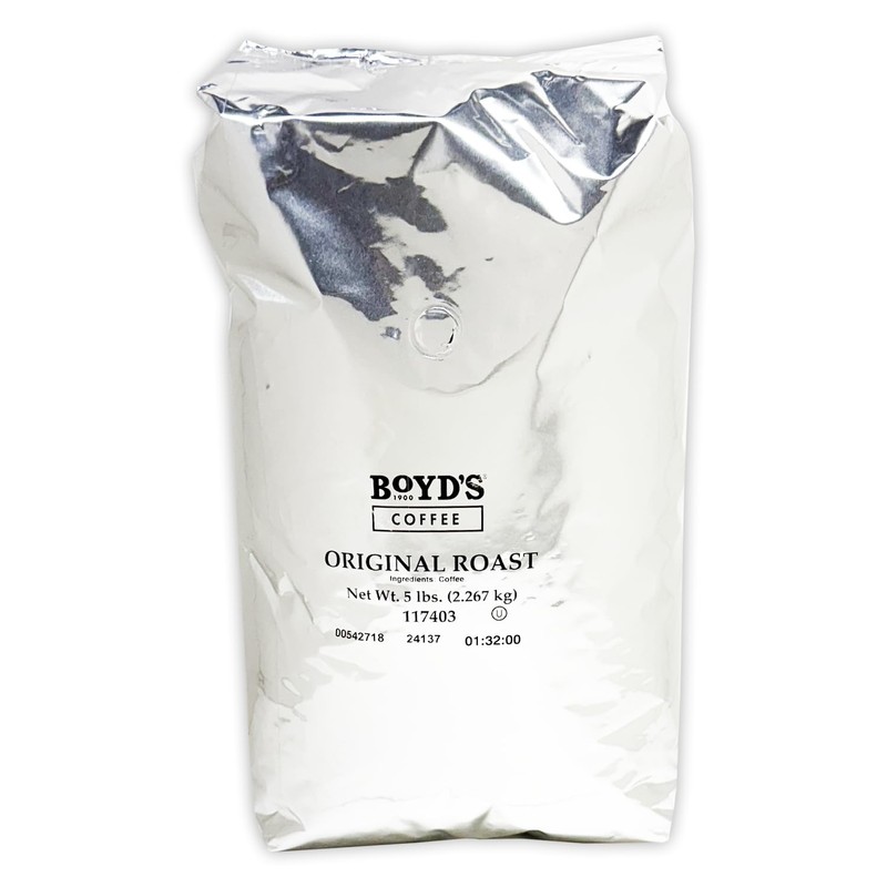 Boyd’s Original Roast Whole Bean Coffee, Medium Roast, 5lb Bag