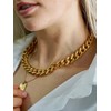 18K Gold PVD Plated Cuban Link Chain Neckalce for Women