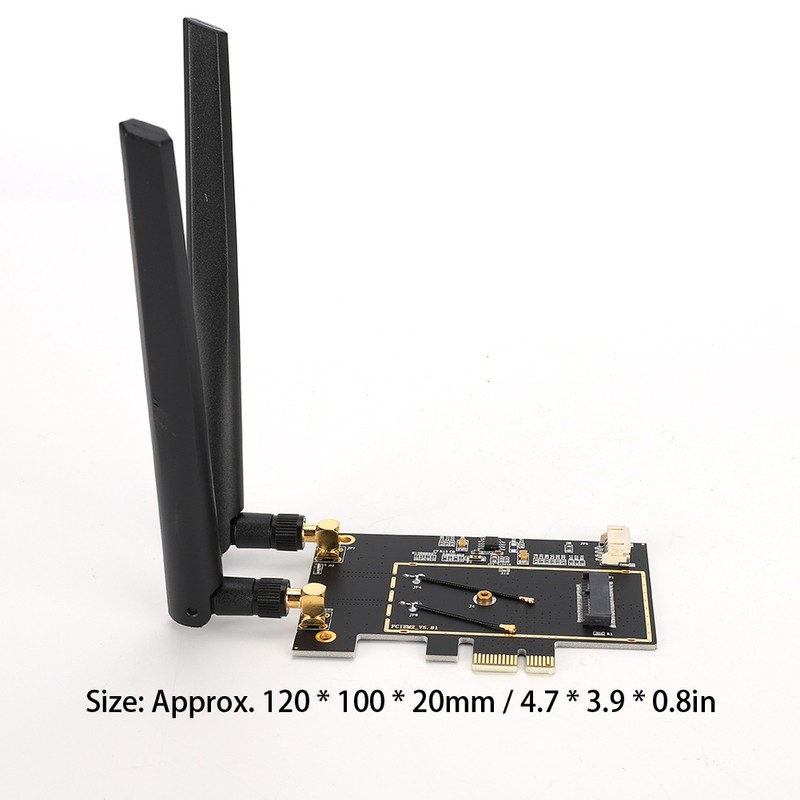 M.2 NGFF to PCI-E 1X Desktop WIFI WLAN Adapter Network