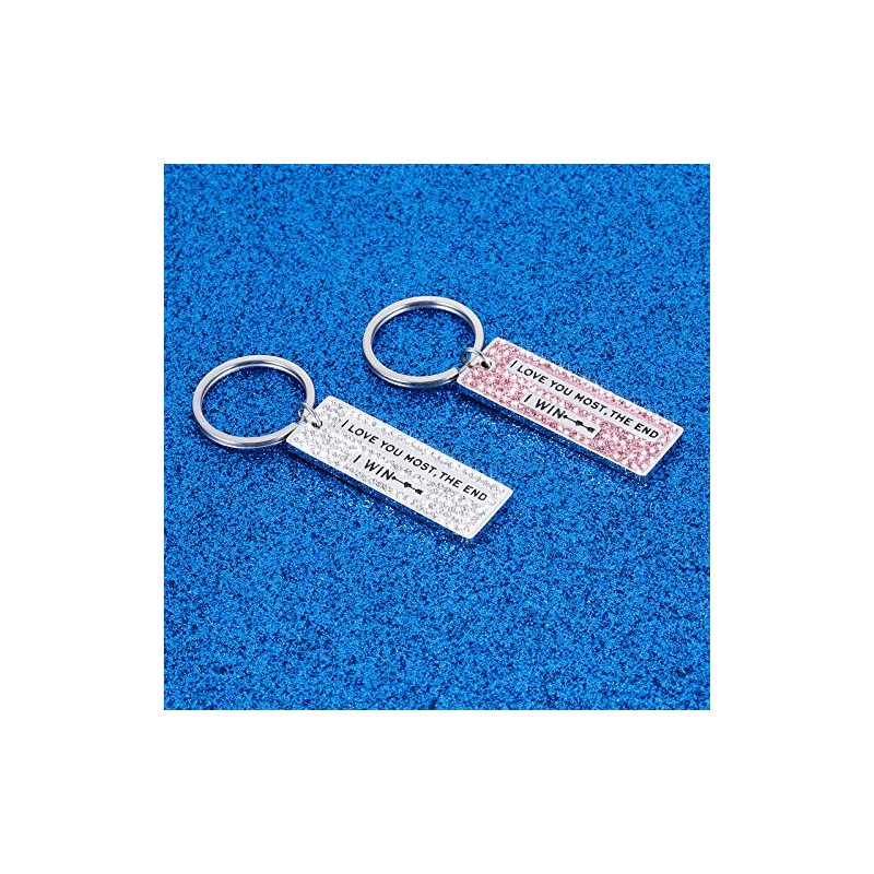 I love you most,the end I win key ring gift