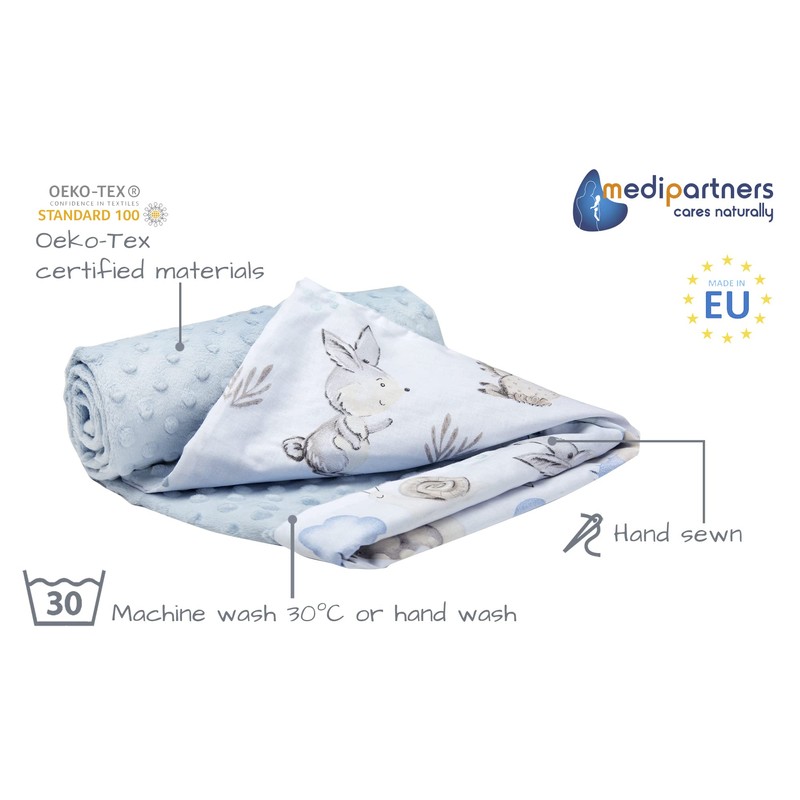 Medi Partners Crawling Blanket for Baby 100% Cotton 75x100cm Double-Sided