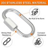 sourcing map Quick Links M4 1.57 Inch Stainless Steel Chain