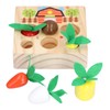 Baby Carrot Harvest Game Wooden Carrots Shape Sorting Matching Puzzle