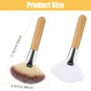 WJIAAA Fluffy Fan Brushes for Facials,4Pcs Esthetician Soft Bristle Face