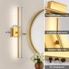 Rechargeable Battery Operated Wall Sconces, 11000mAh Wireless Brushed Gold Wall