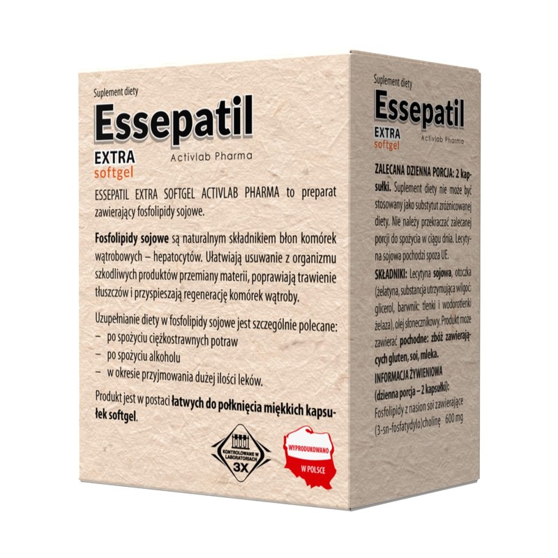 Essepatil Extra Soft Gel 60 Capsules - Soy Lecithin, Liver