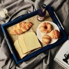 JJSQYLAN Wooden Serving Tray with Handles Rectangle Breakfast Tray for
