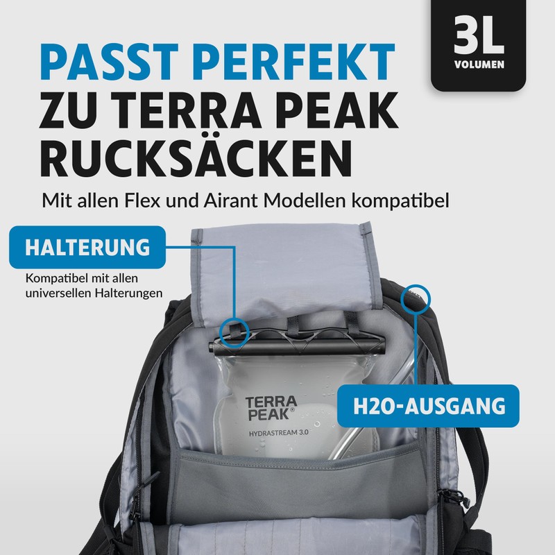 Terra Peak Hydration Bladder 3L, Hydration System for Backpack, Water