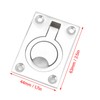 4 Pcs 63x44mm Square Flush Pull Ring Handles 316 Stainless