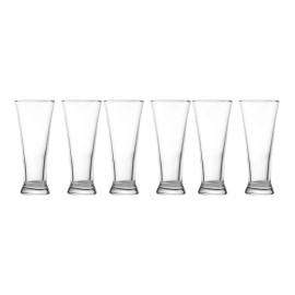 Baum Brothers Set 6 Vasos Cerveceros Altos De Cristal 300 Ml | Ug-14_06