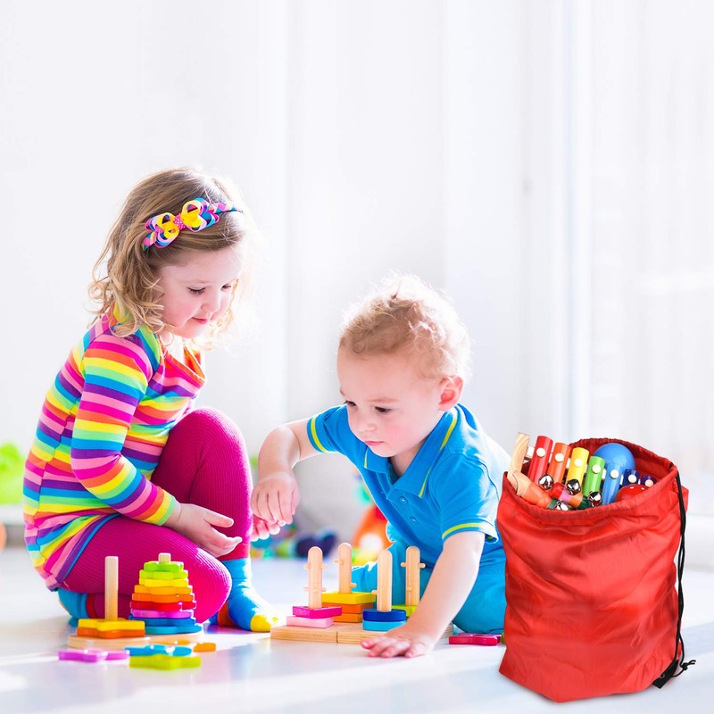 FEPITO 2 Pack Drawstring Backpack Bags Sack Cinch Bag String