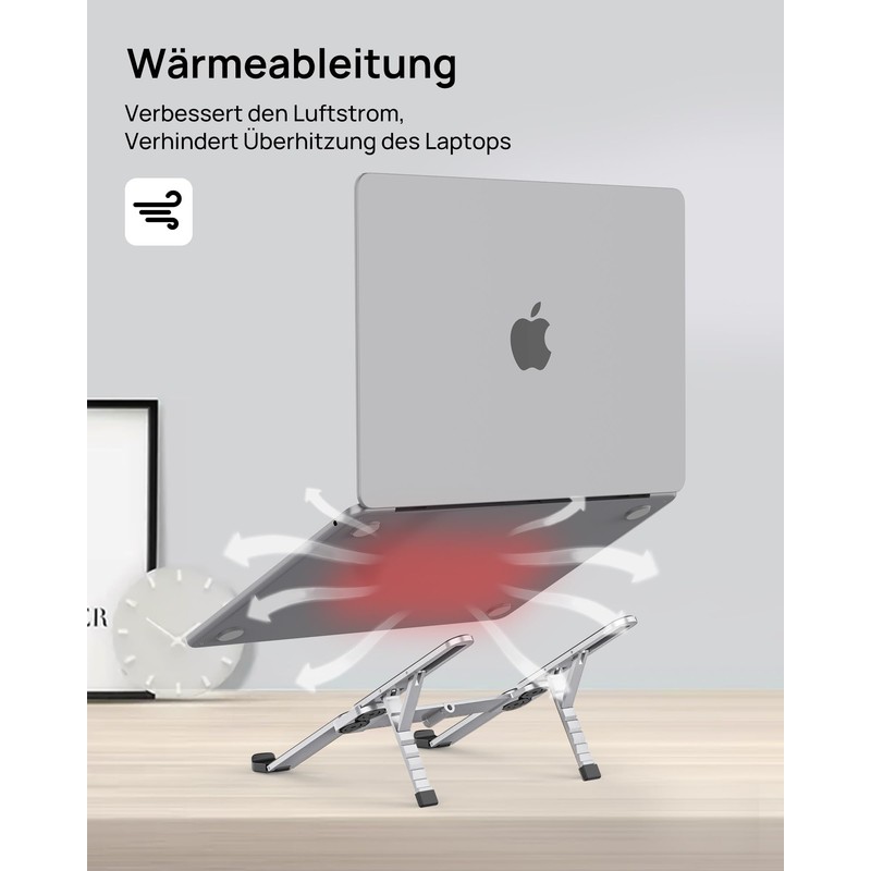SODI Laptop Stand, Foldable Laptop Stand, Hand Size Folded, Portable