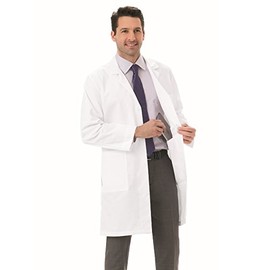 Meta 1963-48-011- Unisex Twill Lab Coat, White, 40" L, X-Large