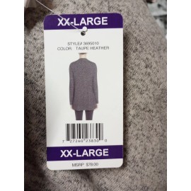 Philosophy Taupe Heather Open Front Cardigan, NWT MSRP $78.00 xxl