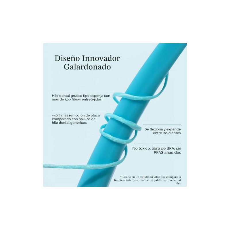 Cocofloss Hilo dental tela expandible de COCOLAB, aroma a menta,
