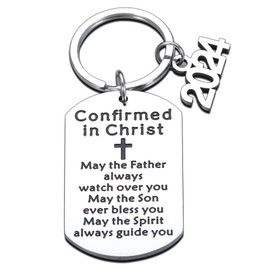 Confirmation Gifts for Teen Girls Boys 2024 Christian Gifts Keychain for Kids Baptism Gifts for Christian Godson Goddaughter Catholic Confirmation Gifts for Birthday Christmas Religious Bulk Gifts