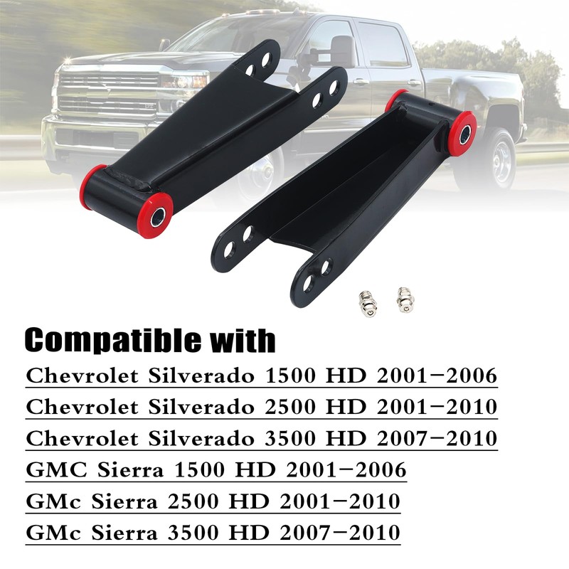 TUNTUN 2-3" Suspension Rear Drop Lowering Shackles Kit Compatible With
