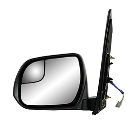 Fit System Driver Side Mirror for Toyota Sienna, Textured Black, w/spot Mirror, Foldaway, w/o Blind spot Detection System, Power (70208T)