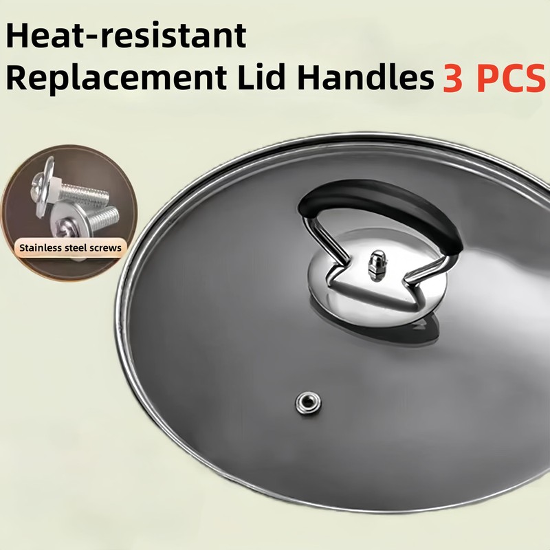 1 Pcs Universal Crock Pot Lid Handle, Stainless Steel Heat