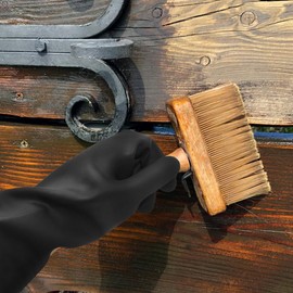 lyfLux 1 Pair Heavy Duty Latex Gloves 55cm/21.6inch, Acid, Alkali & Oil Resistant - Extra Long Gloves for Industrial Cleaning, Gardening, Pet Care