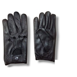 T=JAY car driving gloves, breathable Leather Gloves Full finger Driving Gloves, for men and women (Black, Small)