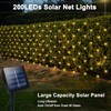 Solar LED Net Lights 9.8 x 6.6Ft, 200 LEDs Net