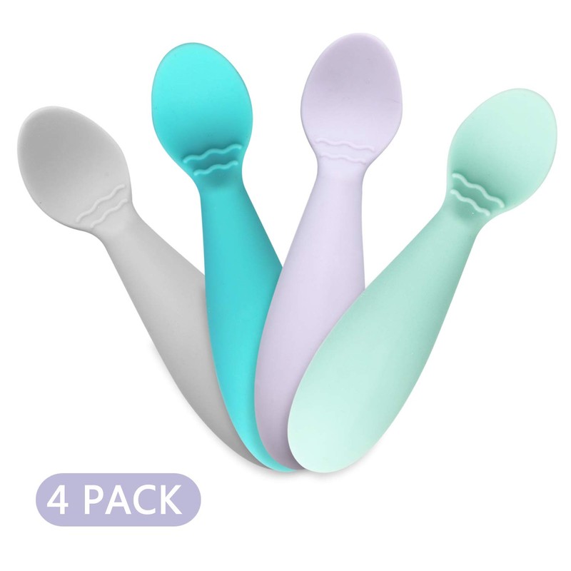 PandaEar - Cucharas para bebé sin BPA, paquete de 4,