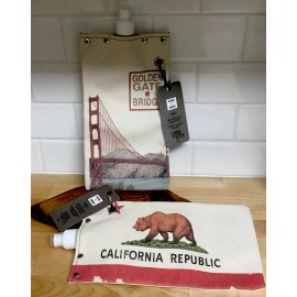 Tote + Able Reusable Canteen Hiking Packable Beverage BPA Free Tote Bag Water Bottle 2 Pcs