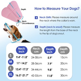 AOFITEE Large Dog Cone, Soft Dog Cone Collar, Adjustable Dog Cone for Dogs After Surgery, Breathable Mesh Dog Surgery Collars & Cones, Elizabethan Collar for Dogs to Prevent Licking Wounds