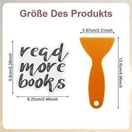 100 Pieces Reading Stickers, Vintage Stickers, Book Decoration with Scraper, Positive Motivational Waterproof Graffiti for Students, Teachers, Water Bottles