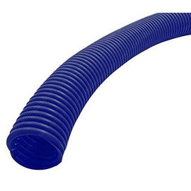 Electriduct Split Wire Loom Tubing Polyethylene Corrugated Flexible Conduit - 1" Nominal Size - 20 Feet - Blue