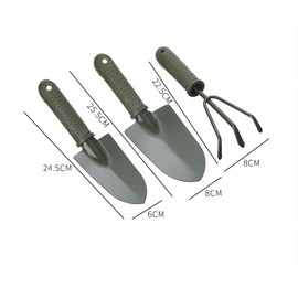 3 Pieces Small Gardening Hand Shovel Garden Trowel Transplanter Lightweight Comfortable Ergonomic Handle Gardening Tool Set Potted Plants Handle Garden Tool for Houseplant (Small)