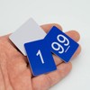 Blue Plastic Rectangular Number Plates 0-50
