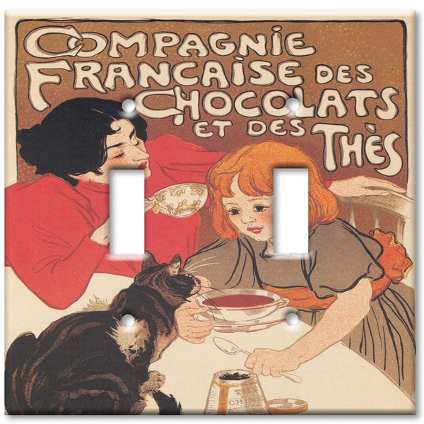 Art Plates - Double Gang Toggle OVERSIZE Switch Plate/OVER SIZE