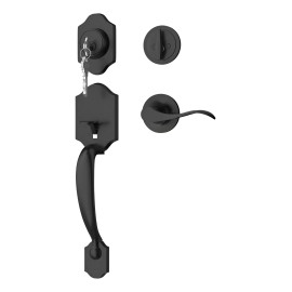 Cerradura Banna Puerta Principal Negra Aleación De Zinc Extensible 60 A 70mm