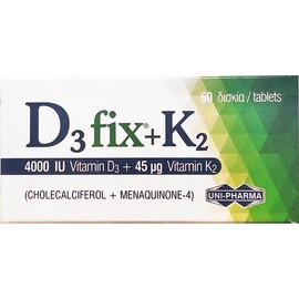 Unipharma D3 Fix 4000 IU & K2 45 μg, 60 tabs