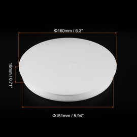 PATIKIL 151mm OD Pipe Hole Plugs, 2 Pack Round Fencing Post Tubing Insert Cover Pipe End Cap for Pipeline Protection, White