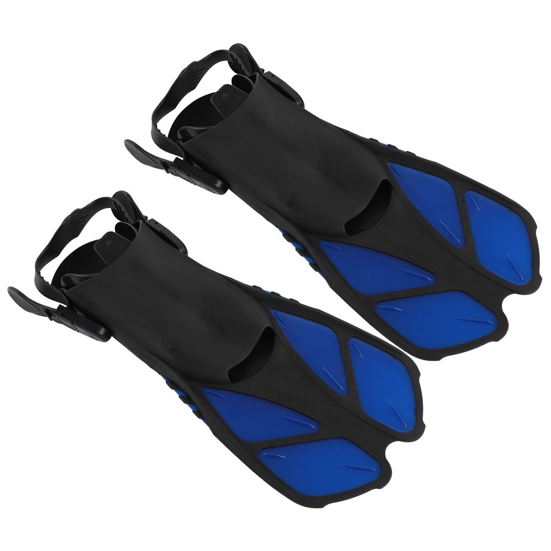1 Pair Adjustable Swimming Fins TPR Open Heel Long Diving