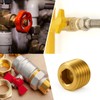 5 PCS 1/4" NPT Male Pipe Plug Fitting Set Brass