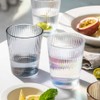 Sizikato Set of 4 Classic Vertical Stripes Clear Tumbler, 8-Ounce