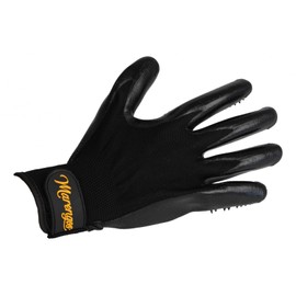 Marengos - Cleaning & Grooming Gloves - Grooming Glove with Soft Nubs - Fur Changing Aid for Horse Grooming - Glove for Curling - Horse Accessories in Black - One Size